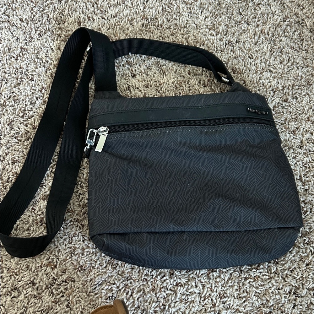 Antitheft dark gray Crossbody bag for travel